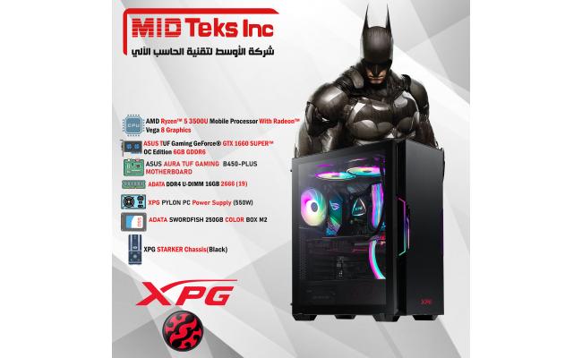 Gaming Desktop (MID-48),AMD RYZEN 5 3500,DDR4 /16GB ,SSD 250GB ,GTX 1660,ASUS MB B450,XPG PYLON  550W ,XPG STARKER  CASE